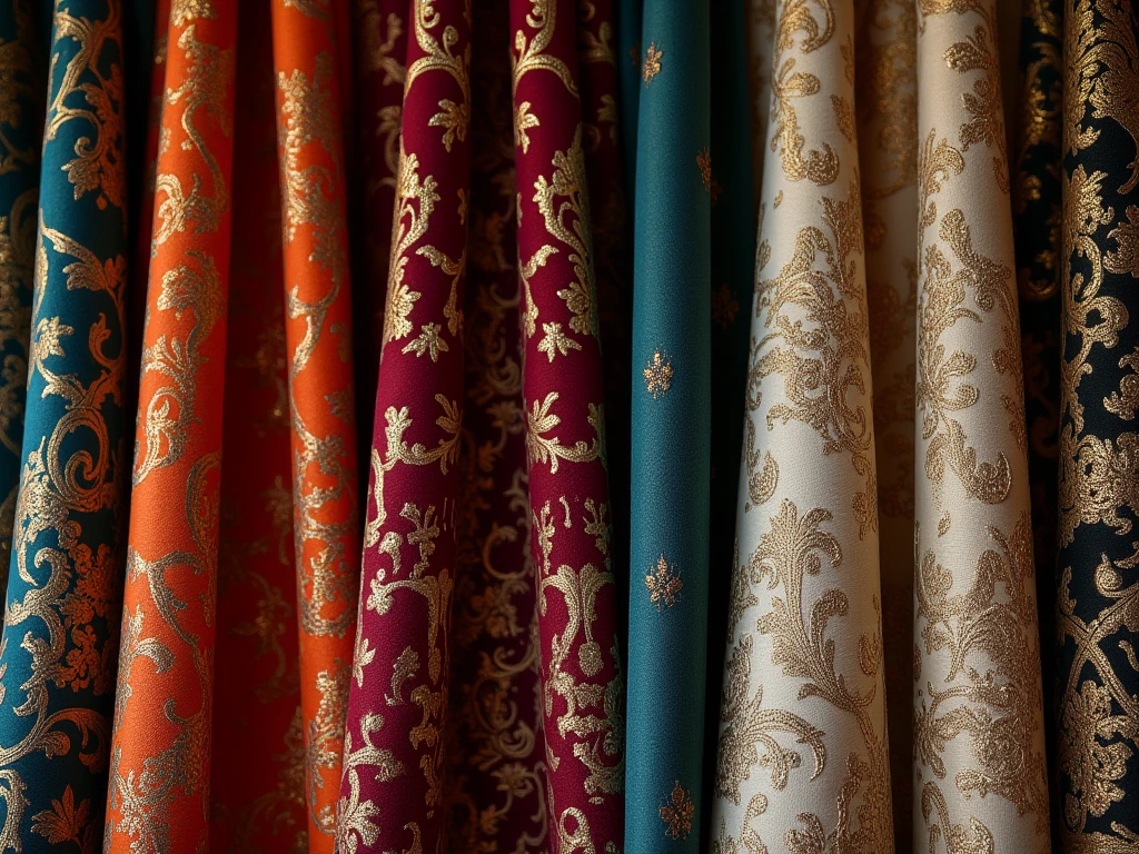Luxury textile and fabric selection for interior styling